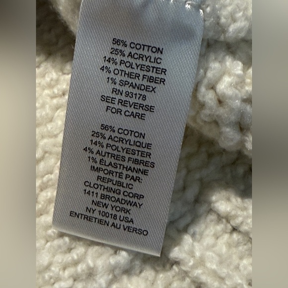 Industry Republic Women's Pink & Ivory Acrylic/Viscose Striped Knit Sweater NEW - Picture 10 of 14